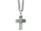 Chisel Stainless Steel Cross Necklace