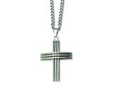 Chisel Stainless Steel Cross Necklace - 24 inches