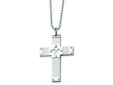 Chisel Stainless Steel Cross Necklace - 24 inches