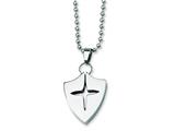 Chisel Stainless Steel Shield Necklace