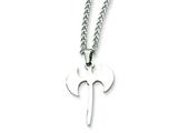 Chisel Stainless Steel Double Ax Necklace