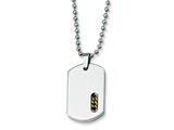 Chisel Stainless Steel 24k Gold Plated Necklace - 22 inches