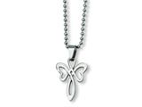 Chisel Stainless Steel Cross Necklace - 22 inches