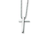 Chisel Stainless Steel Cross Necklace - 22 inches