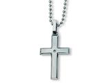 Chisel Stainless Steel Diamond Accent Necklace - 22 inches