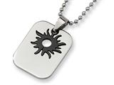 Chisel Stainless Steel Black Plated Moveable Necklace - 22 inches