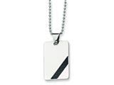 Chisel Stainless Steel Carbon Fiber Necklace - 24 inches