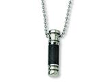 Chisel Stainless Steel Carbon Fiber Necklace