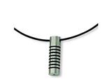 Chisel Stainless Steel Black Accent Necklace - 18 inches