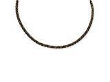 Chisel 4mm Genuine Leather Hexagon Weave Necklace - 20 inches
