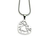 Chisel Stainless Steel Heart Pendant Necklace - 18 inches