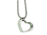 Chisel Stainless Steel Heart Pendant Necklace - 18 inches