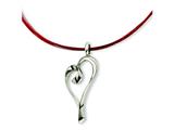Chisel Stainless Steel Pendant on Red Wire Necklace - 16 inches