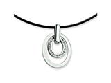 Chisel Stainless Steel CZ Pendant Necklace - 18 inches
