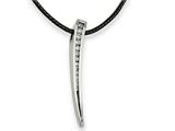 Chisel Stainless Steel CZ Pendant Necklace - 16 inches