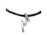 Chisel Stainless Steel Pendant on Black Wire Necklace - 18 inches