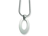 Chisel Stainless Steel Oval Pendant Necklace - 18 inches