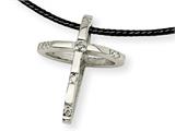 Chisel Stainless Steel CZ Pendant Necklace - 16 inches