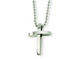 Chisel Stainless Steel Cross Pendant Necklace - 18 inches