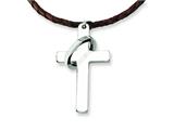 Chisel Stainless Steel Cross Pendant Necklace - 18 inches