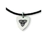 Chisel Stainless Steel Enameled Trinity Pendant Necklace - 18 inches
