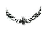 Chisel Stainless Steel Skull Necklace - 24 inches