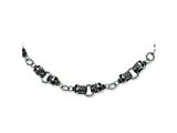 Chisel Stainlesss Steel Skull Necklace - 24 inches