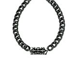 Chisel Stainless Steel Antiqued Gothic Necklace - 24 inches