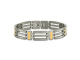 Chisel Titanium 24k Gold Plating Bracelet - 8.5 inches