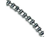 Chisel Stainless Steel Black Plating Magnetic Links Bracelet