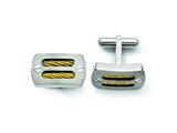 Chisel Titanium Gold Accent Cuff Links