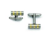Chisel Titanium Gold Accent Cuff Links