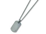 Chisel Titanium Diamond Accent Necklace - 22 inches