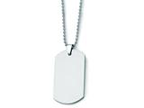 Chisel Tungsten Polished Dog Tag Necklace - 24 inches