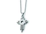 Chisel Tungsten Cross Necklace - 22 inches