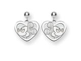 Disney Mickey Heart Dangle Post Earrings