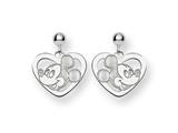 Disney Mickey Heart Dangle Post Earrings