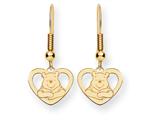 Disney Winnie the Pooh Heart Dangle Wire Earrings