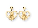 Disney Cinderella Heart Dangle Post Earrings
