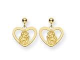 Disney Belle Heart Dangle Post Earrings