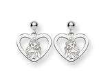 Disney Belle Heart Dangle Post Earrings