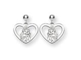 Disney Belle Heart Dangle Post Earrings