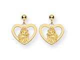 Disney Belle Heart Dangle Post Earrings