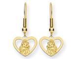 Disney Belle Heart Dangle Wire Earrings