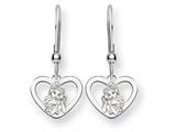 Disney Belle Heart Dangle Wire Earrings