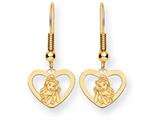 Disney Belle Heart Dangle Wire Earrings