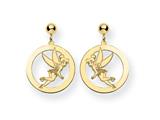 Disney Tinker Bell Round Dangle Post Earri