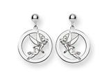 Disney Tinker Bell Round Dangle Post Earr