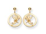 Disney Tinker Bell Round Dangle Post Earrings
