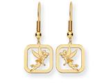 Disney Tinker Bell Square Dangle Wire Earrings